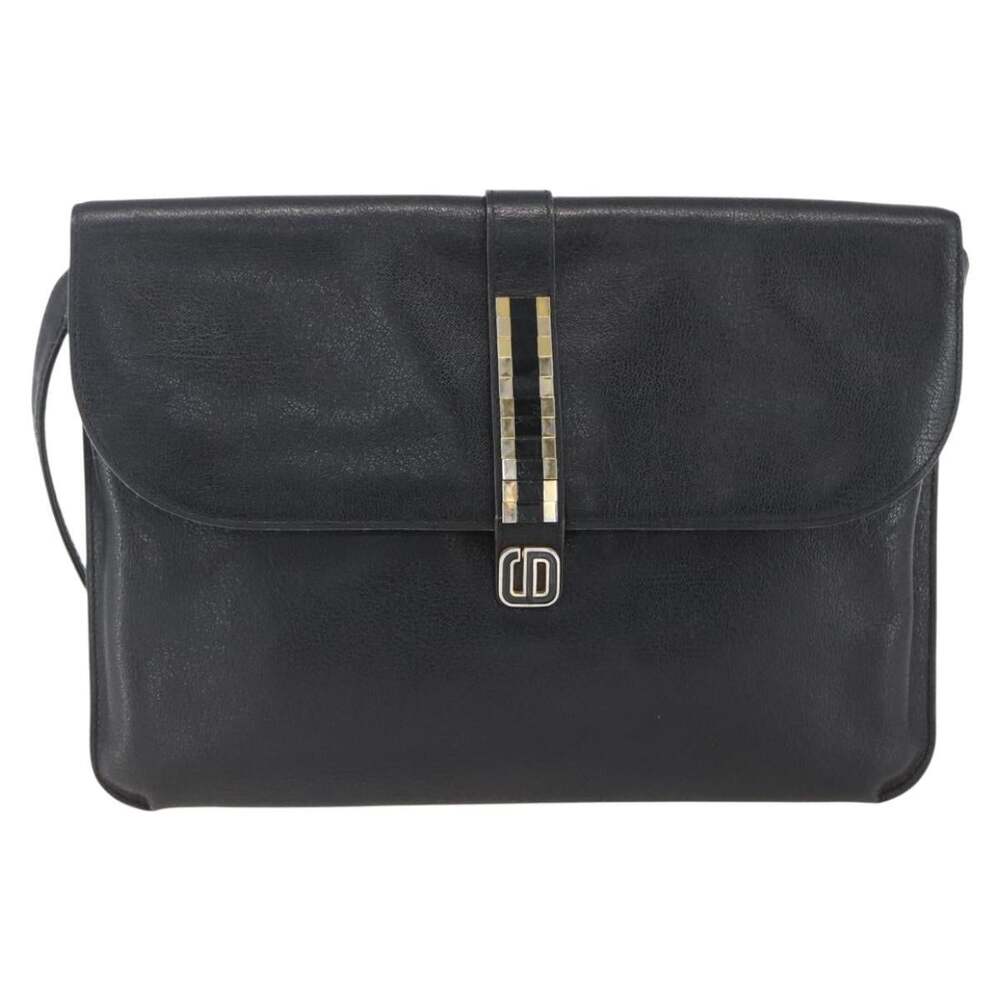 Dior Leather Shoulder Bag Black